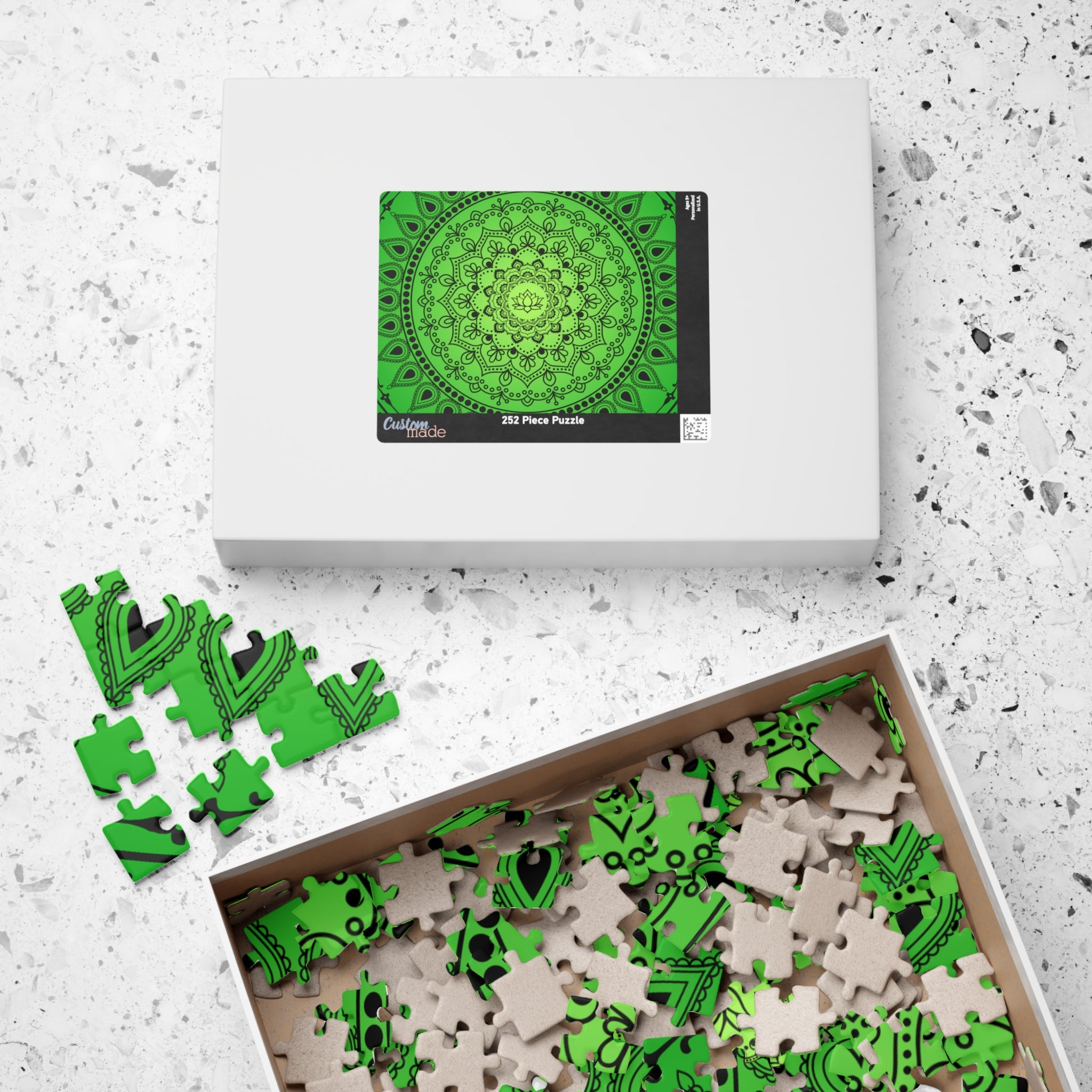 Green Mandala Jigsaw Puzzle