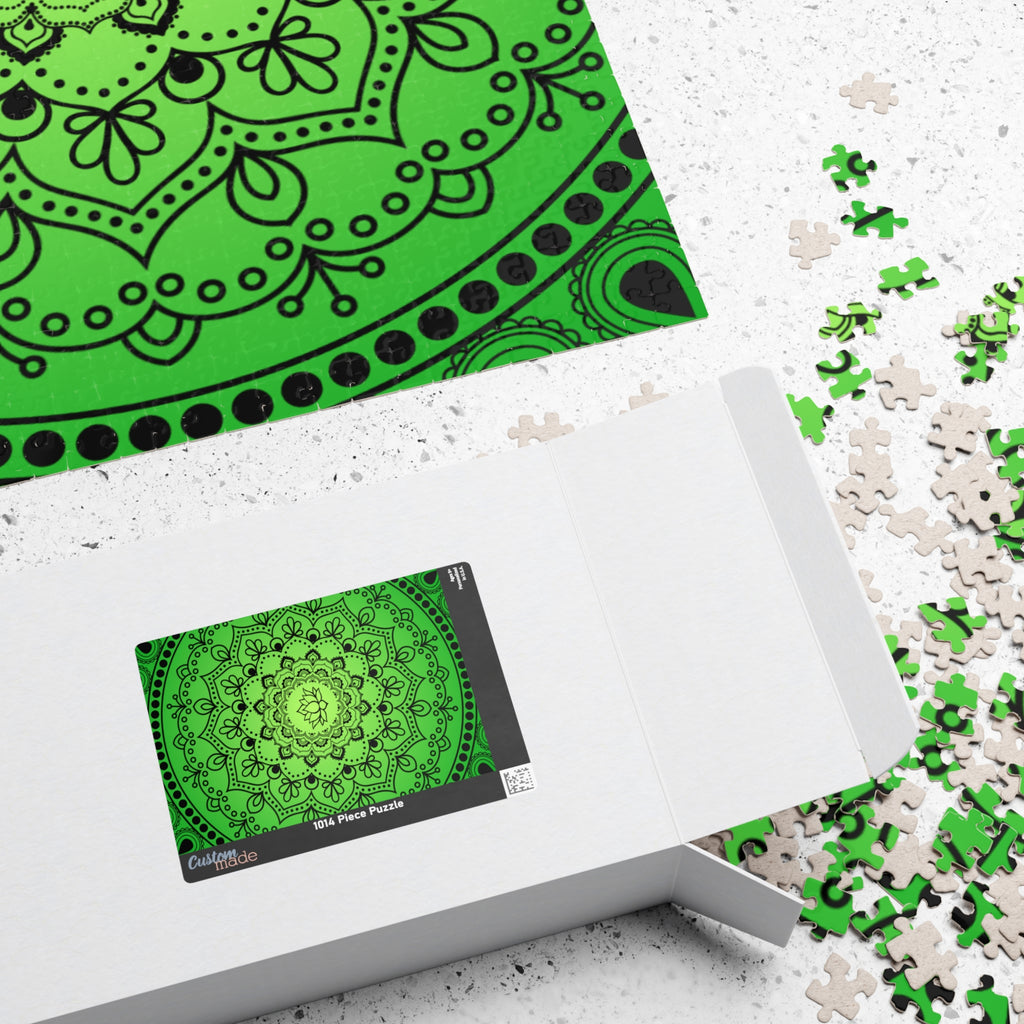 Green Mandala Jigsaw Puzzle