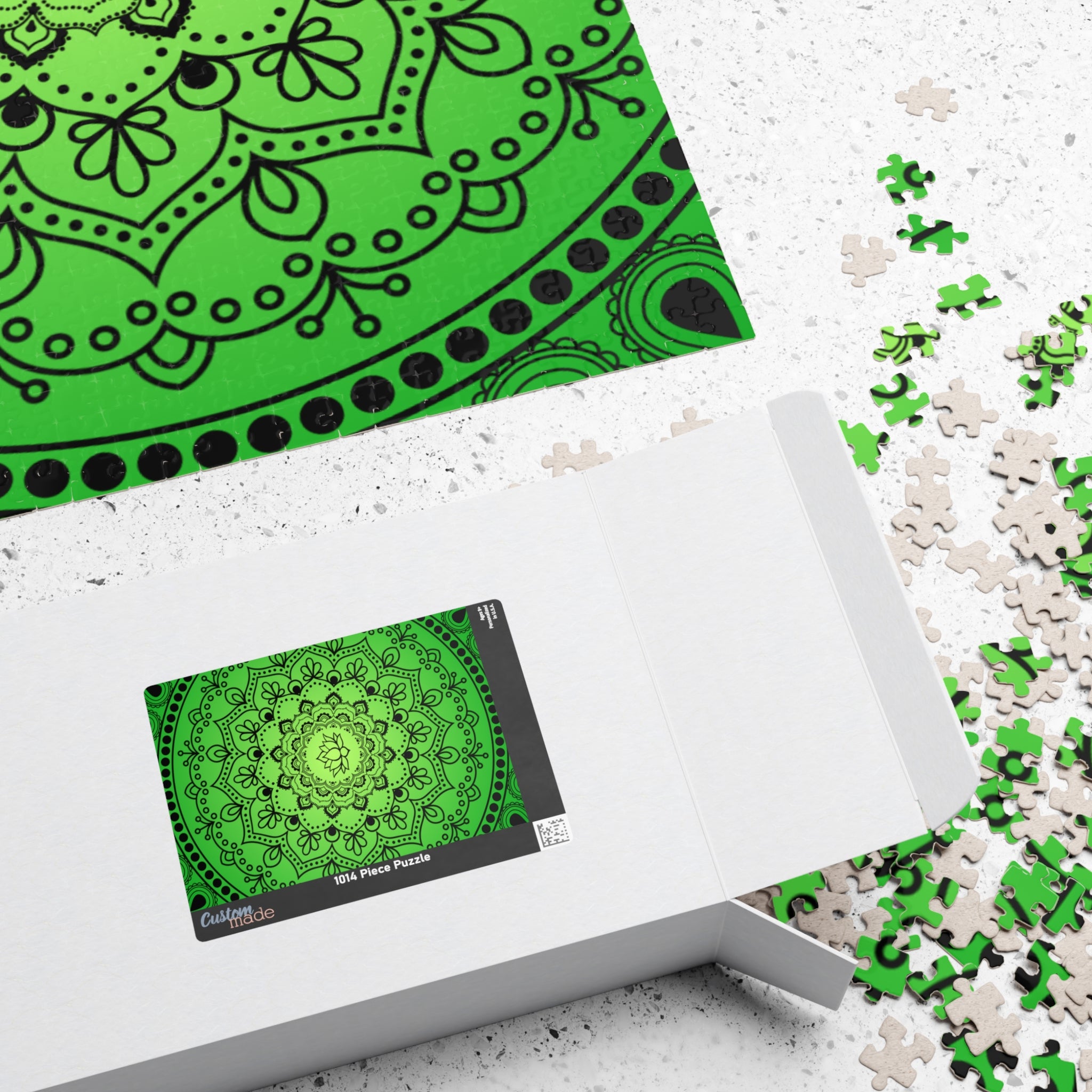 Green Mandala Jigsaw Puzzle