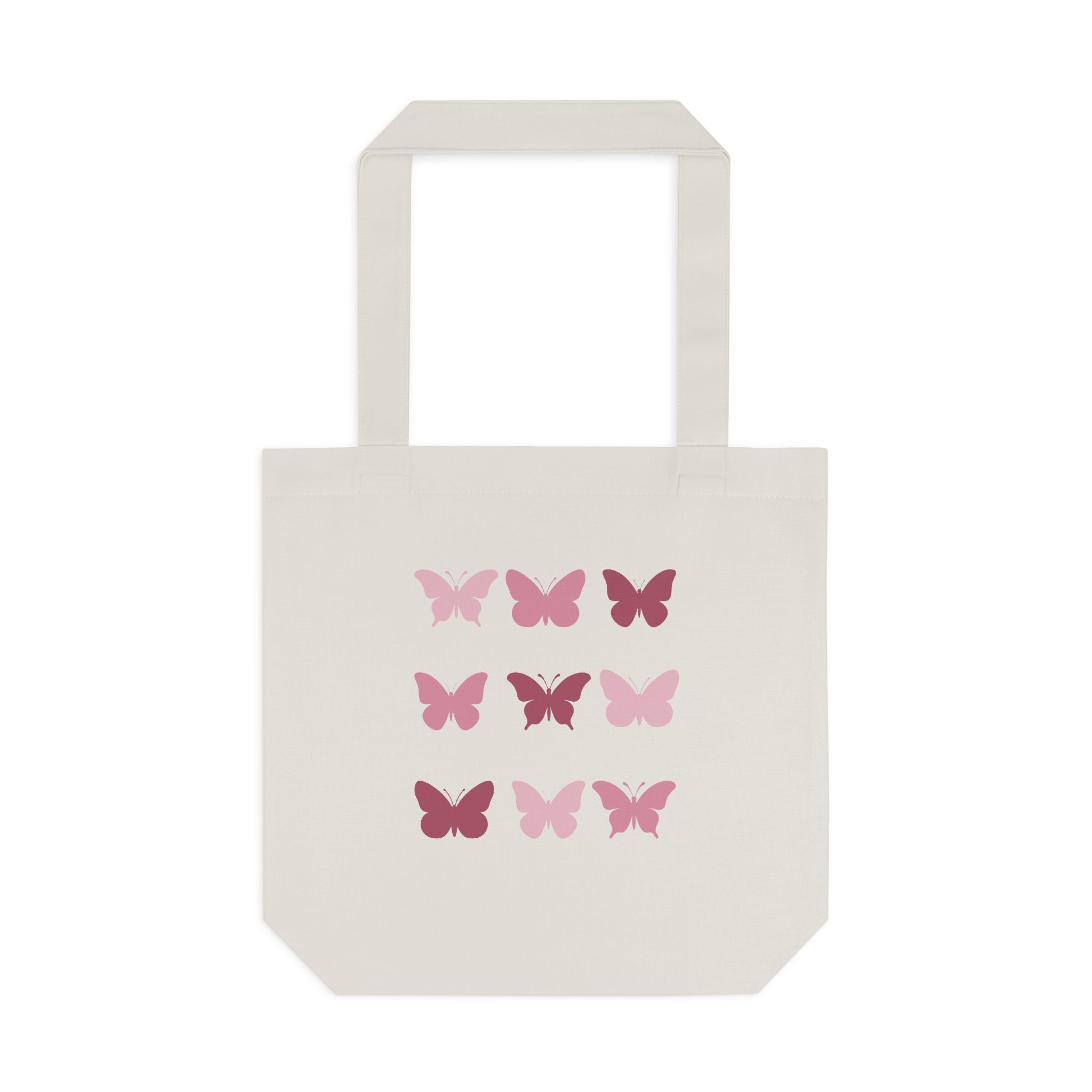 Solid Butterfly Grid Tote Bag
