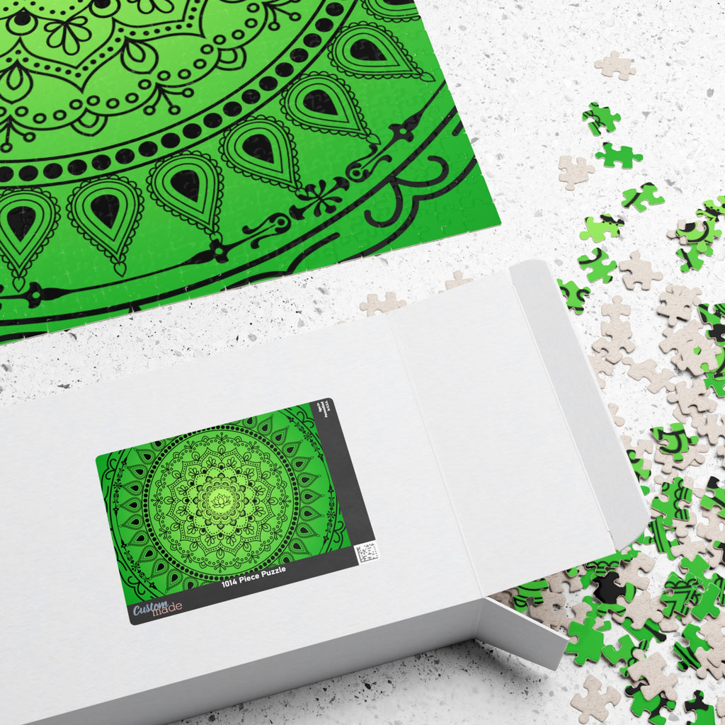 Green Mandala Jigsaw Puzzle