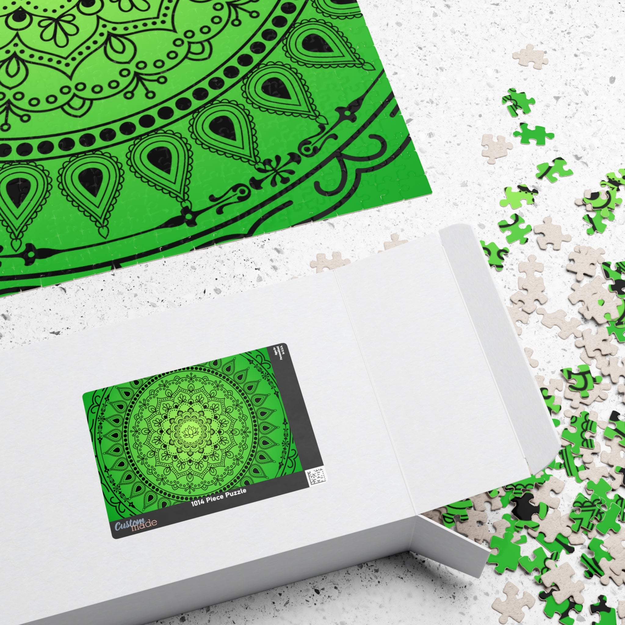 Green Mandala Jigsaw Puzzle