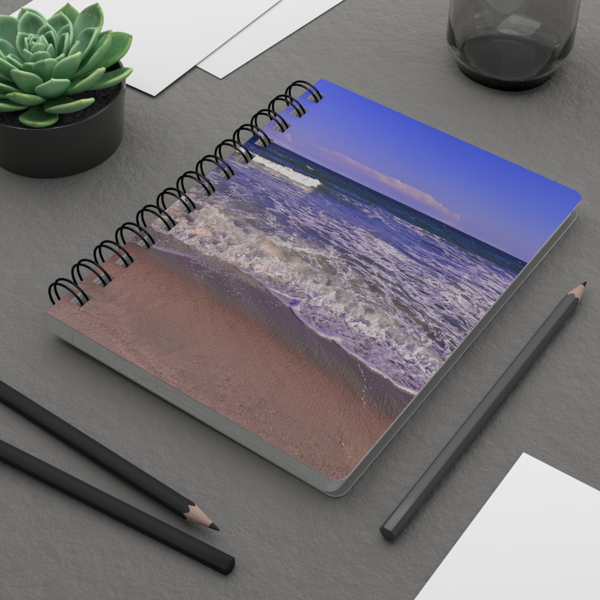 Beach Waves Spiral Notebook