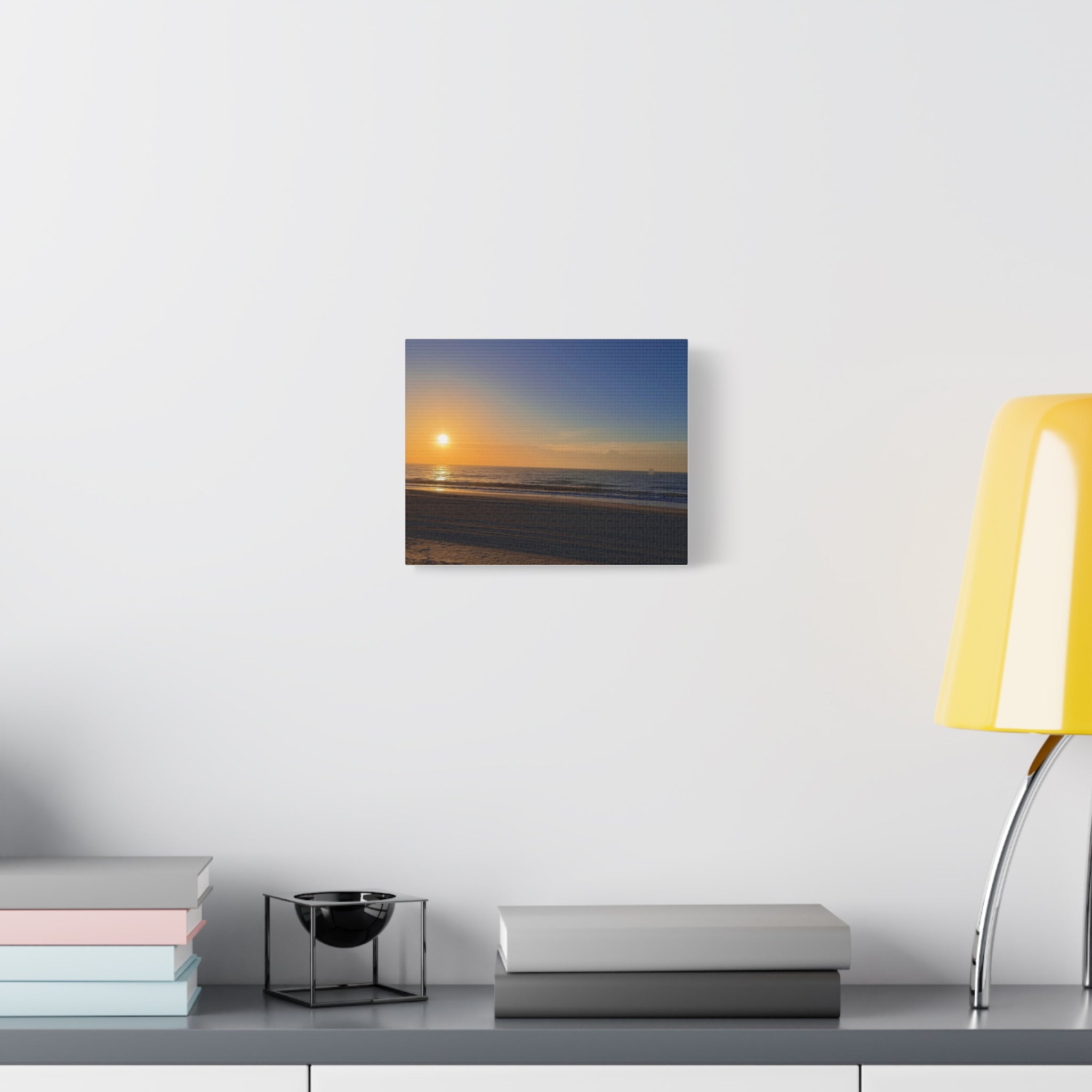 Orange Sunset Beach Canvas Print