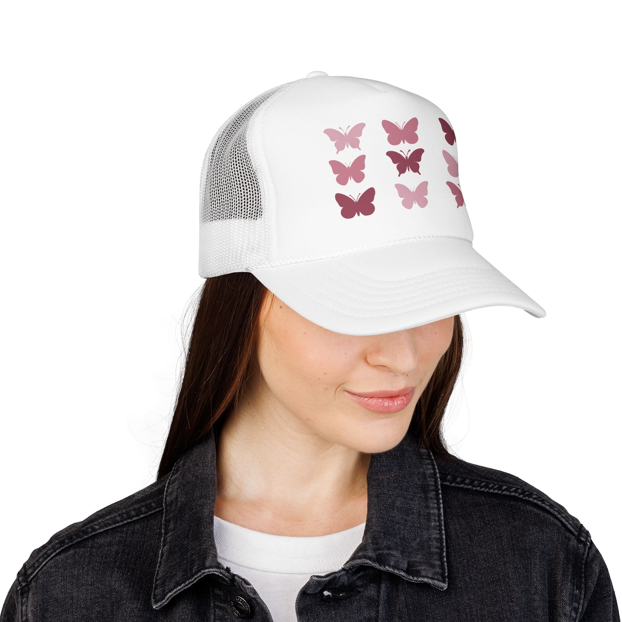 Butterfly Grid Trucker Hat- Solid