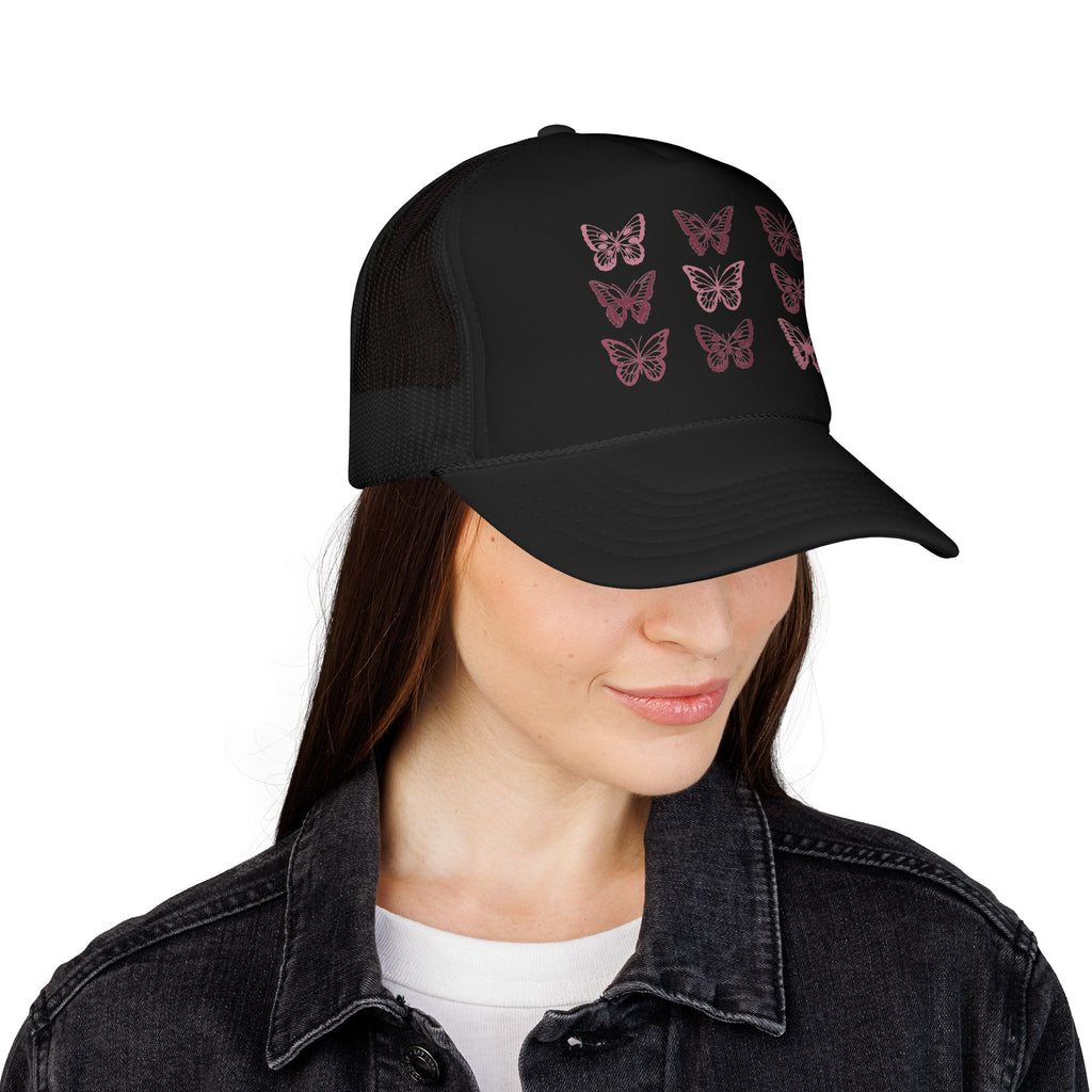 Butterfly Grid Trucker Hat