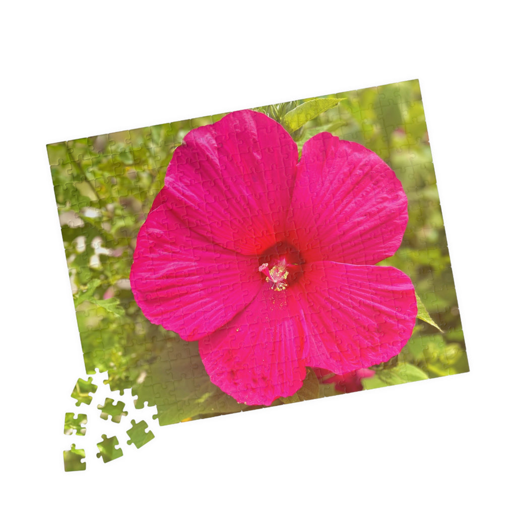 Hot Pink Hibiscus Jigsaw Puzzle