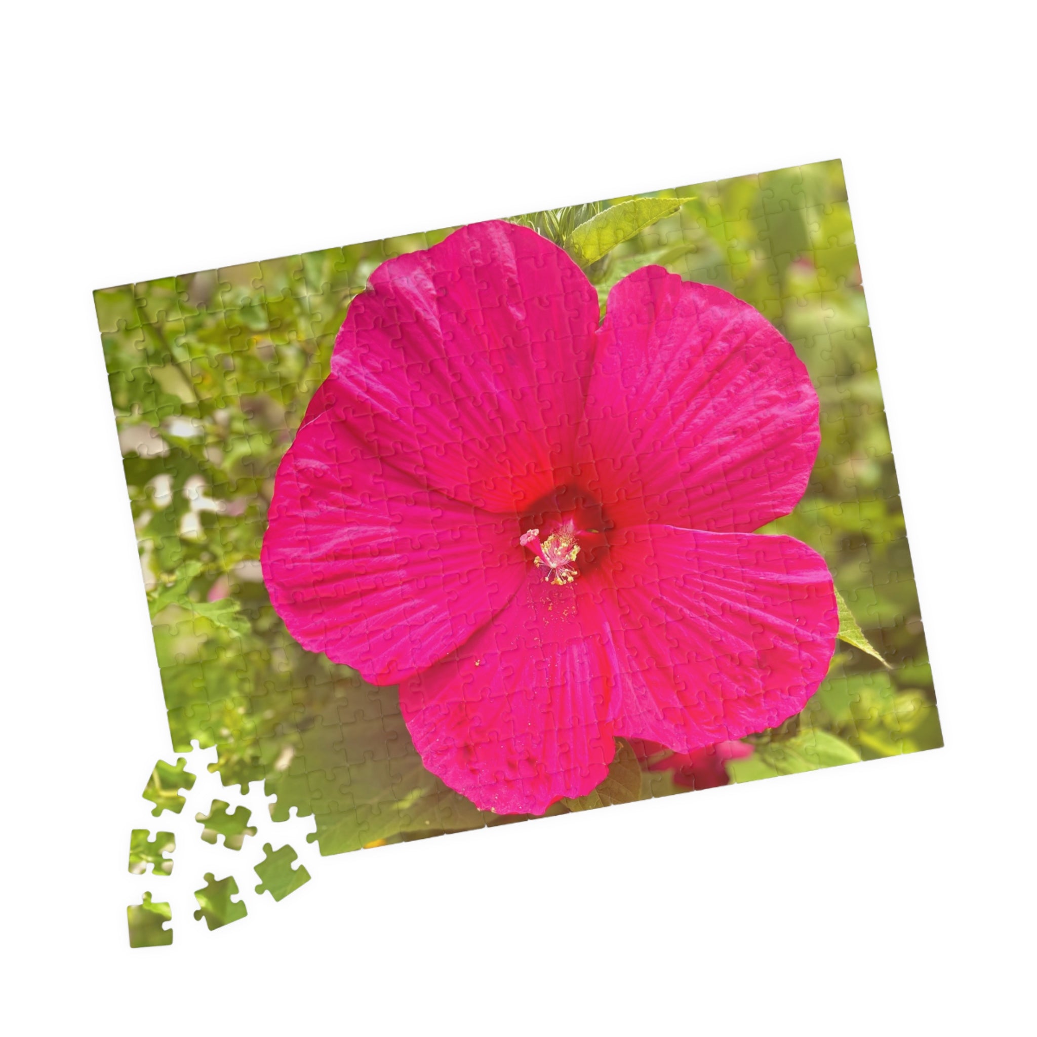 Hot Pink Hibiscus Jigsaw Puzzle
