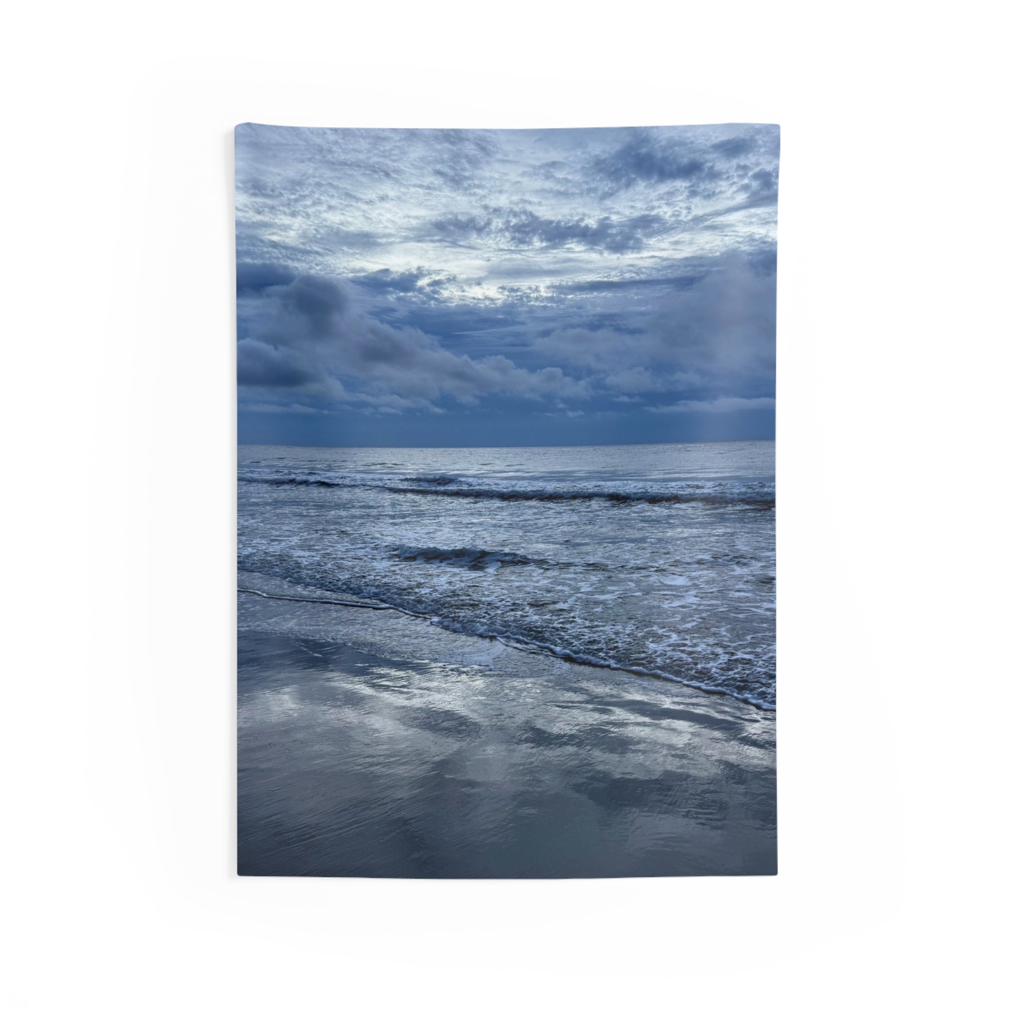 Cloudy Beach Wall Tapestry