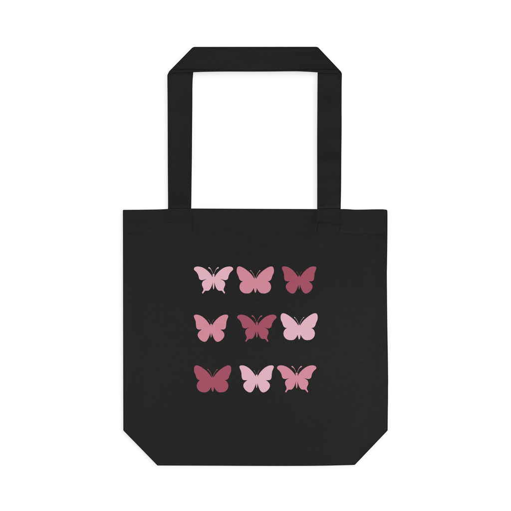 Solid Butterfly Grid Tote Bag