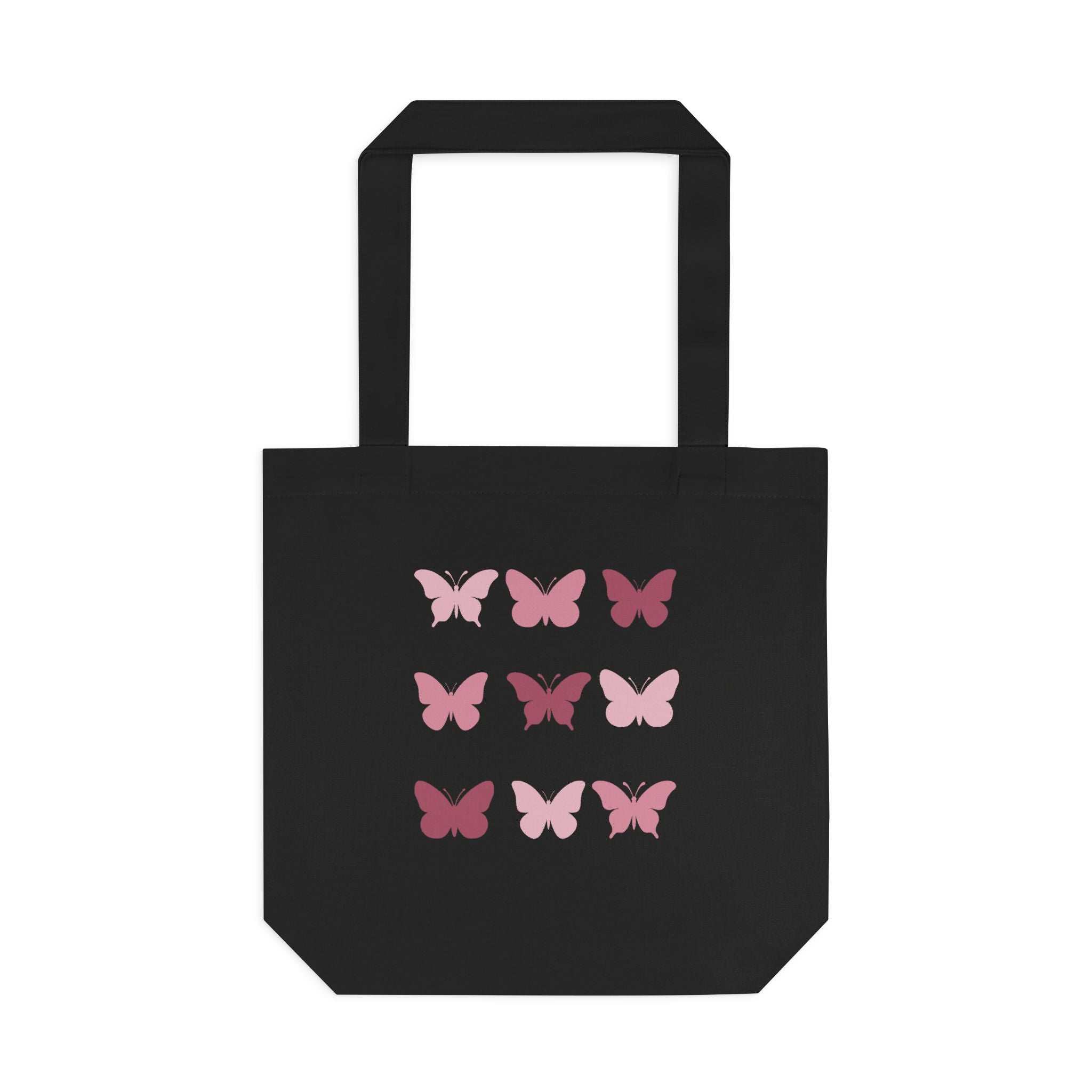 Solid Butterfly Grid Tote Bag