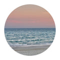 Round Beach Sunset Mouse Pad – Coastal Desk Mat