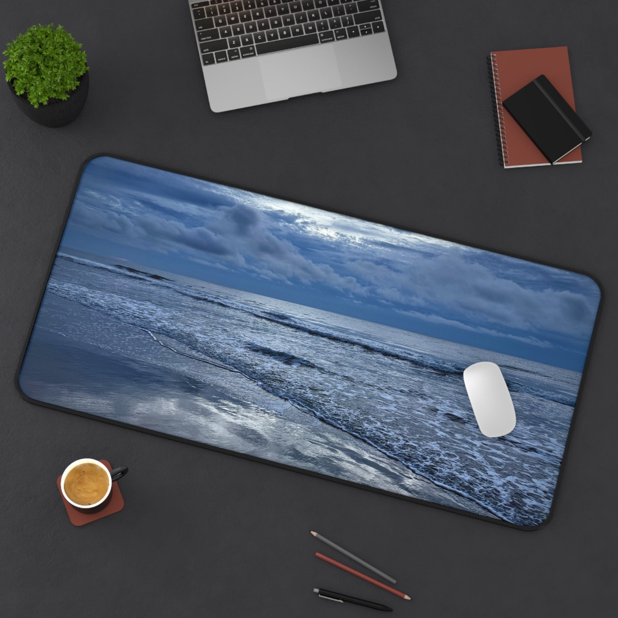 Cloudy Beach Desk Mat