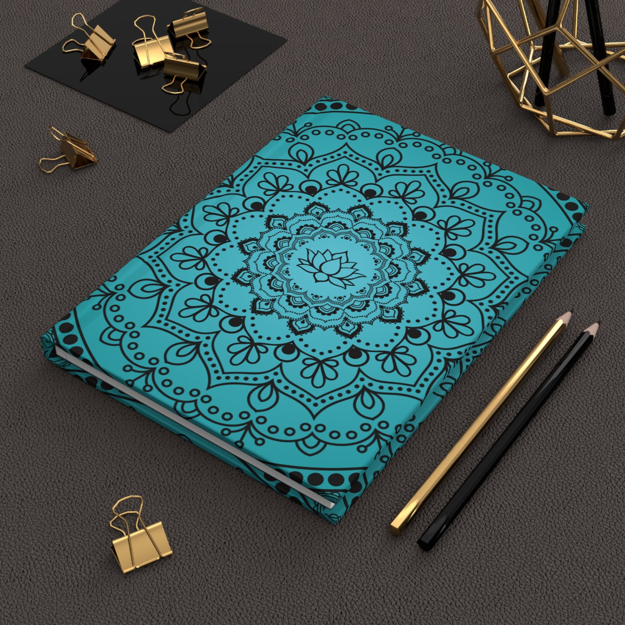 Blue Mandala Hardcover Journal