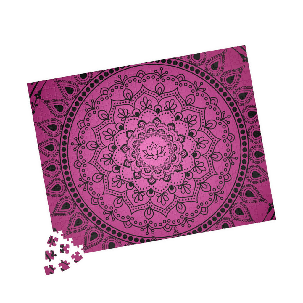 Pink Mandala Lotus Jigsaw Puzzle