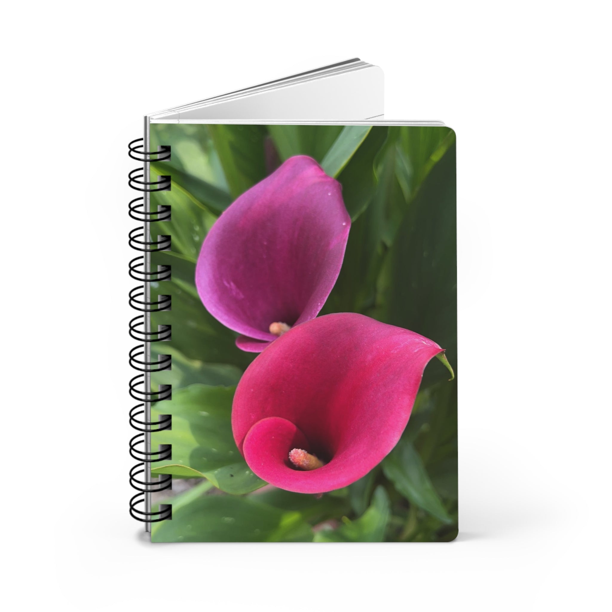 Two Pink Calla Lilies Spiral Notebook
