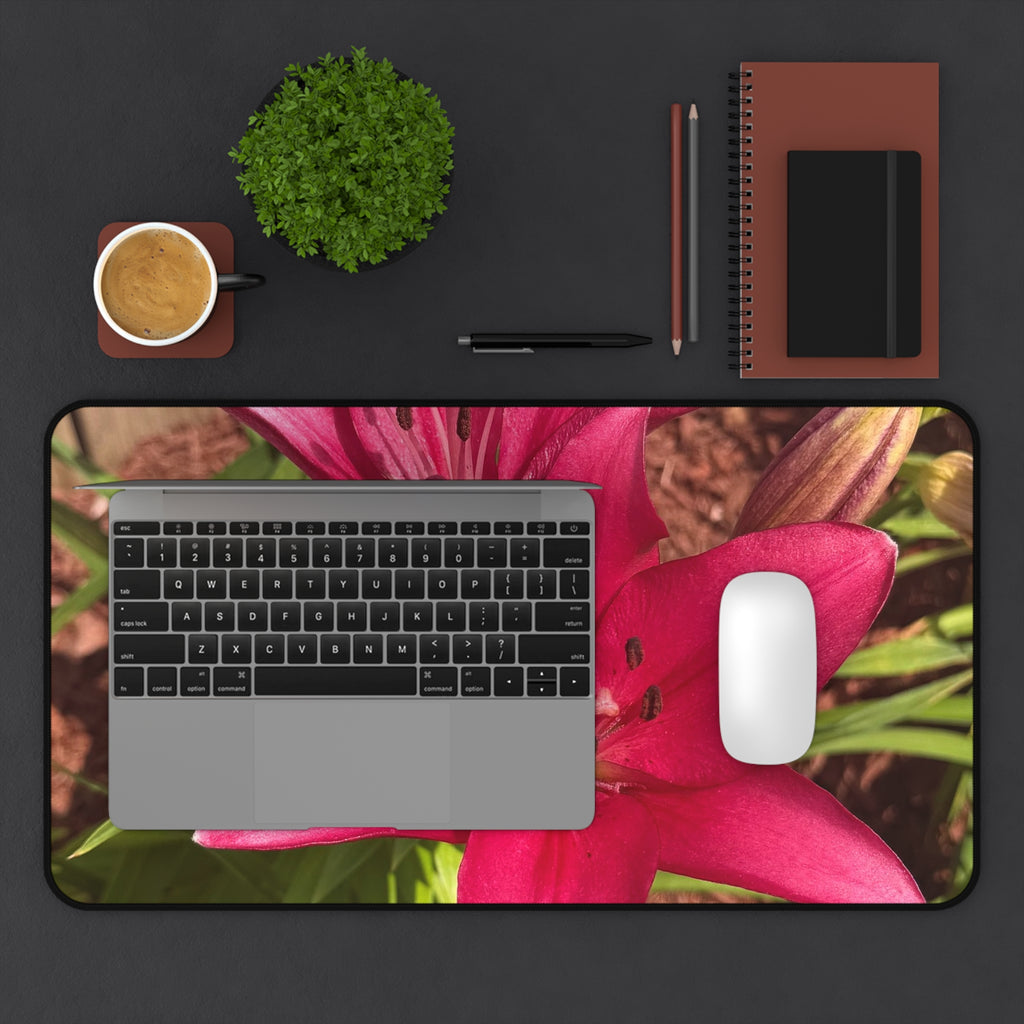 Pink Asiatic Lily Desk Mat