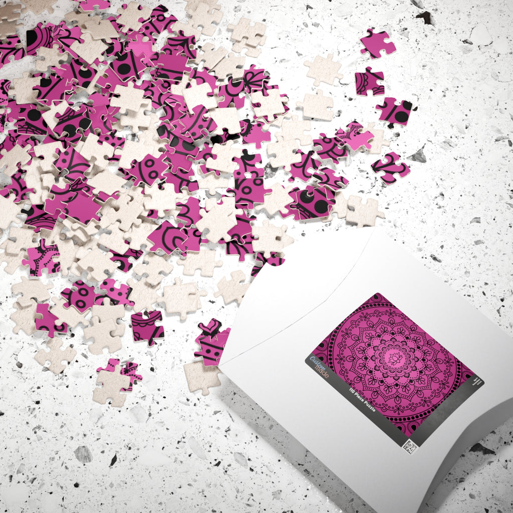 Pink Mandala Lotus Jigsaw Puzzle