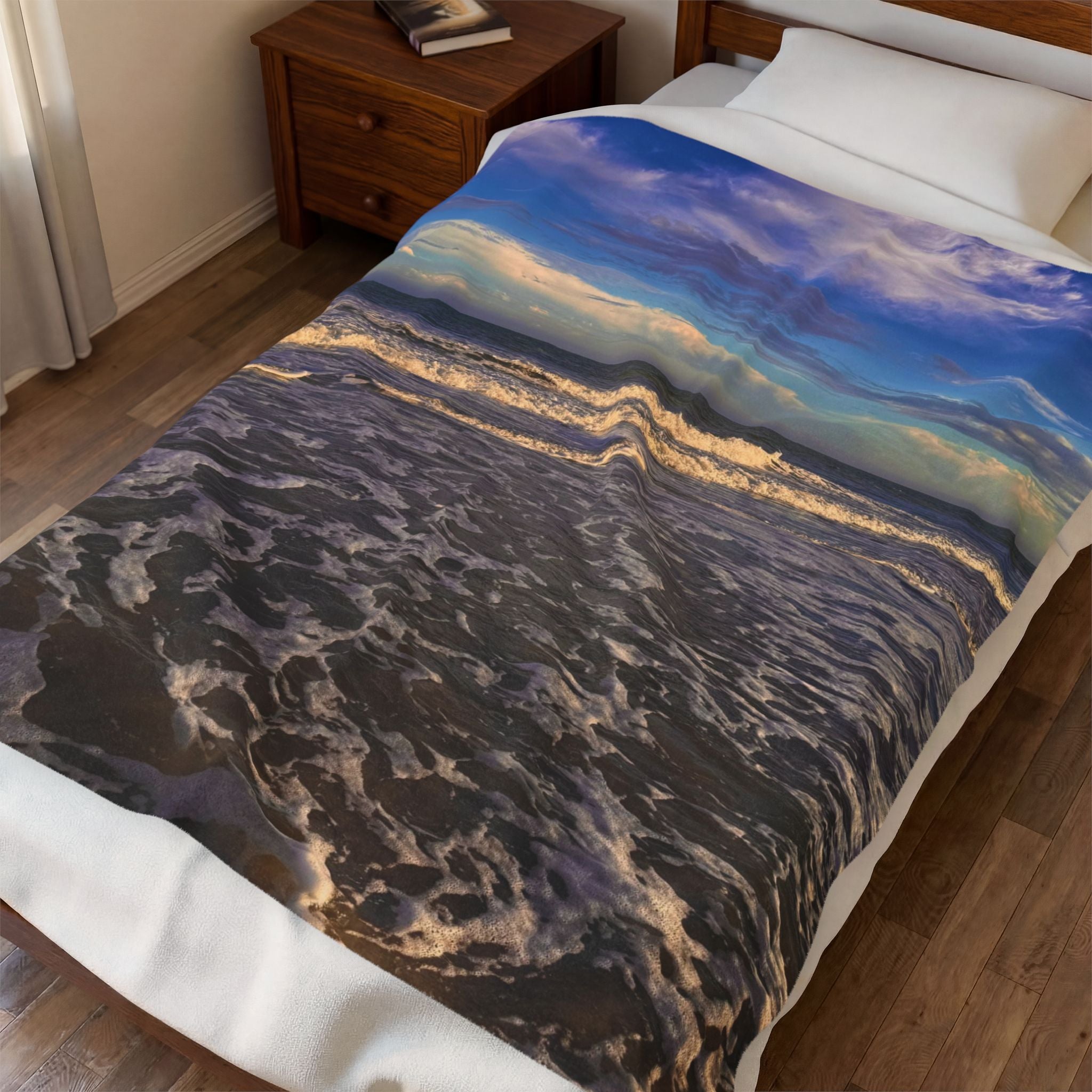 Waves & Sky Throw Blanket
