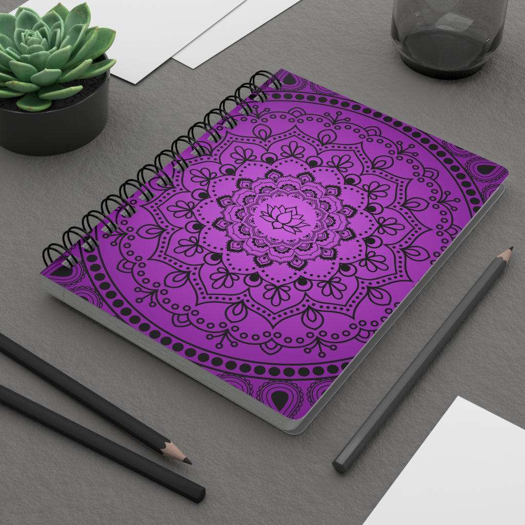 Purple Mandala Spiral Notebook