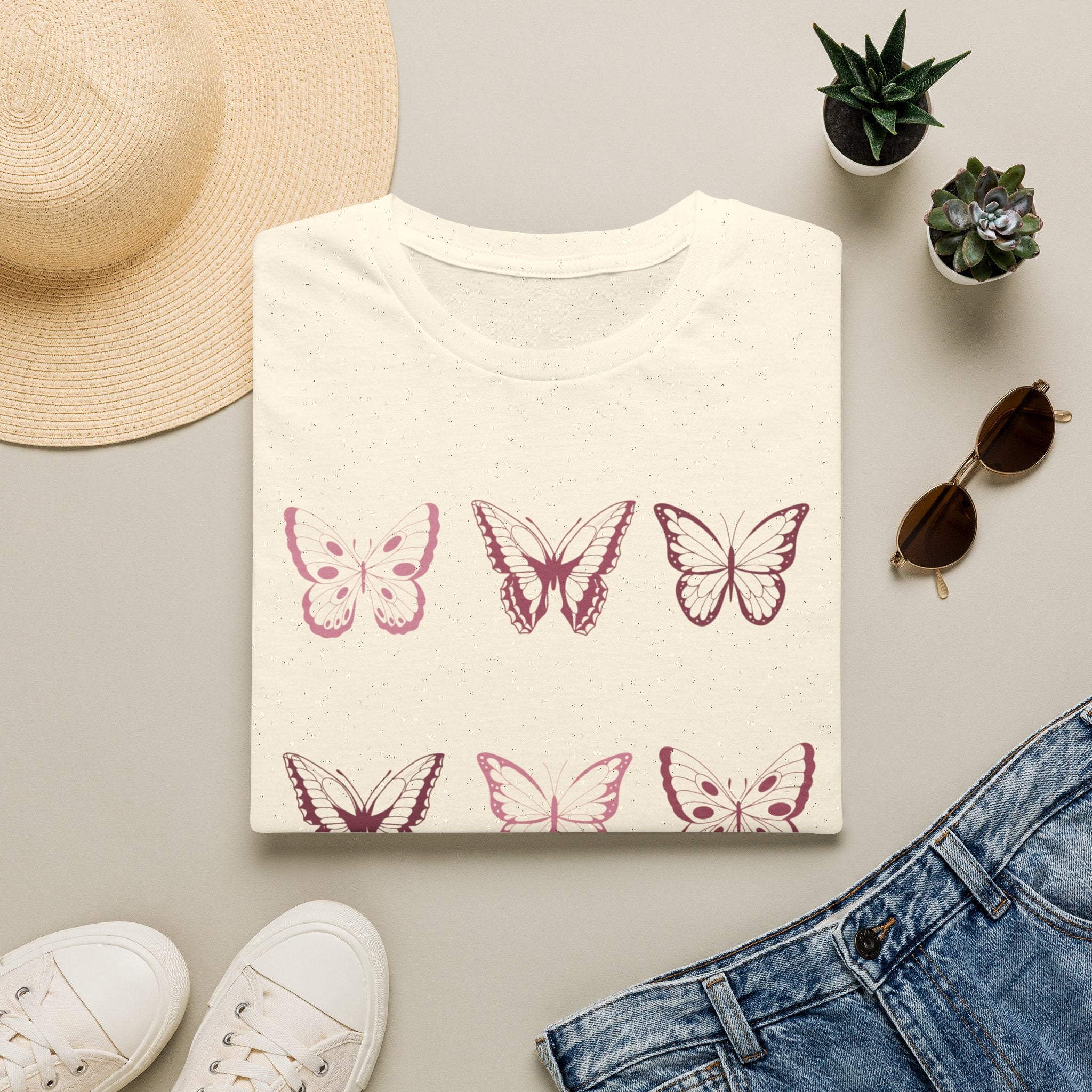Butterfly Grid T-Shirt