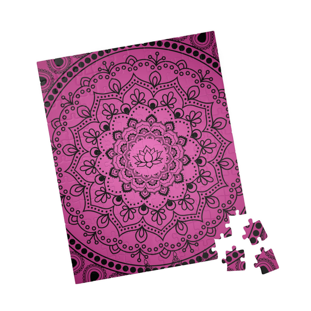 Pink Mandala Lotus Jigsaw Puzzle