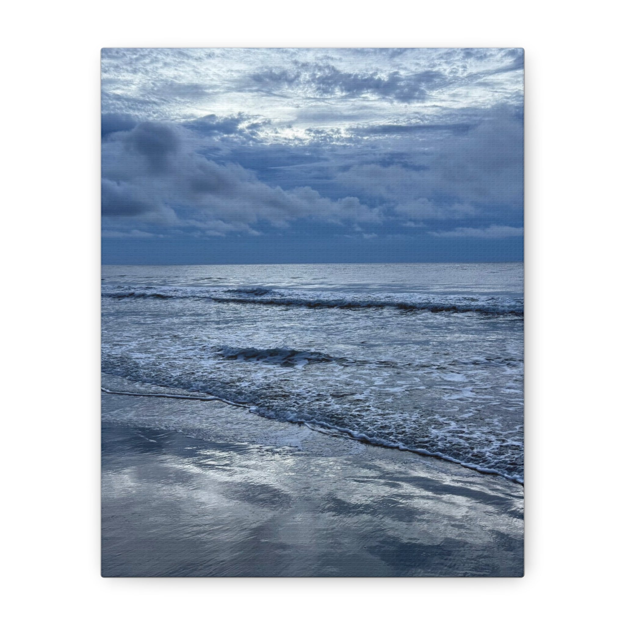 Cloudy Beach Canvas Print