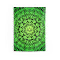 Green Lotus Mandala Wall Tapestry