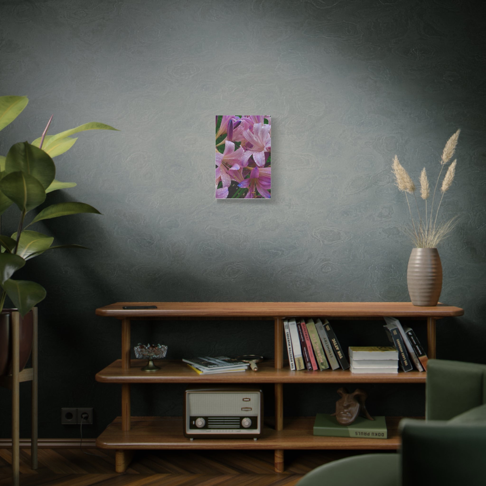 Rainy Pink Lilies Canvas Print