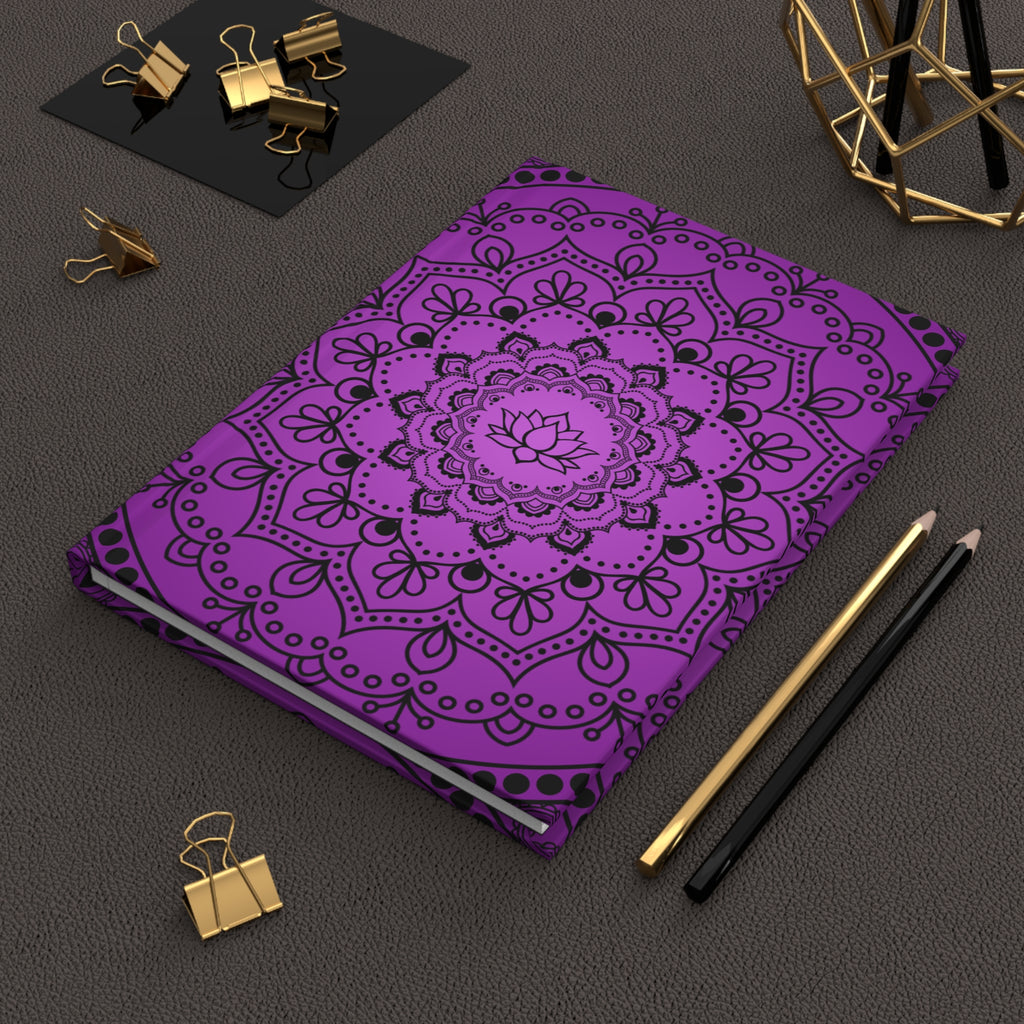 Purple Mandala Hardcover Journal