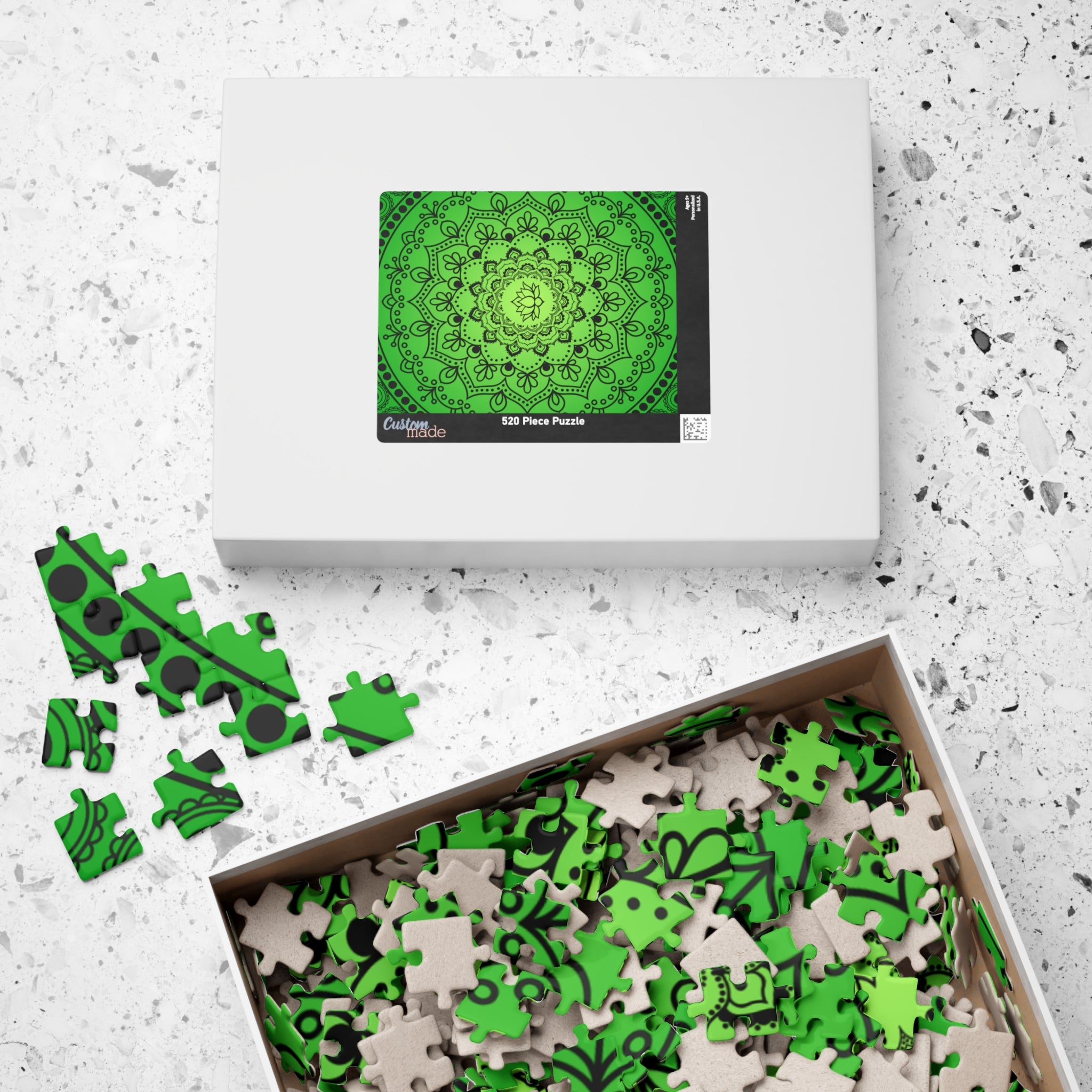 Green Mandala Jigsaw Puzzle