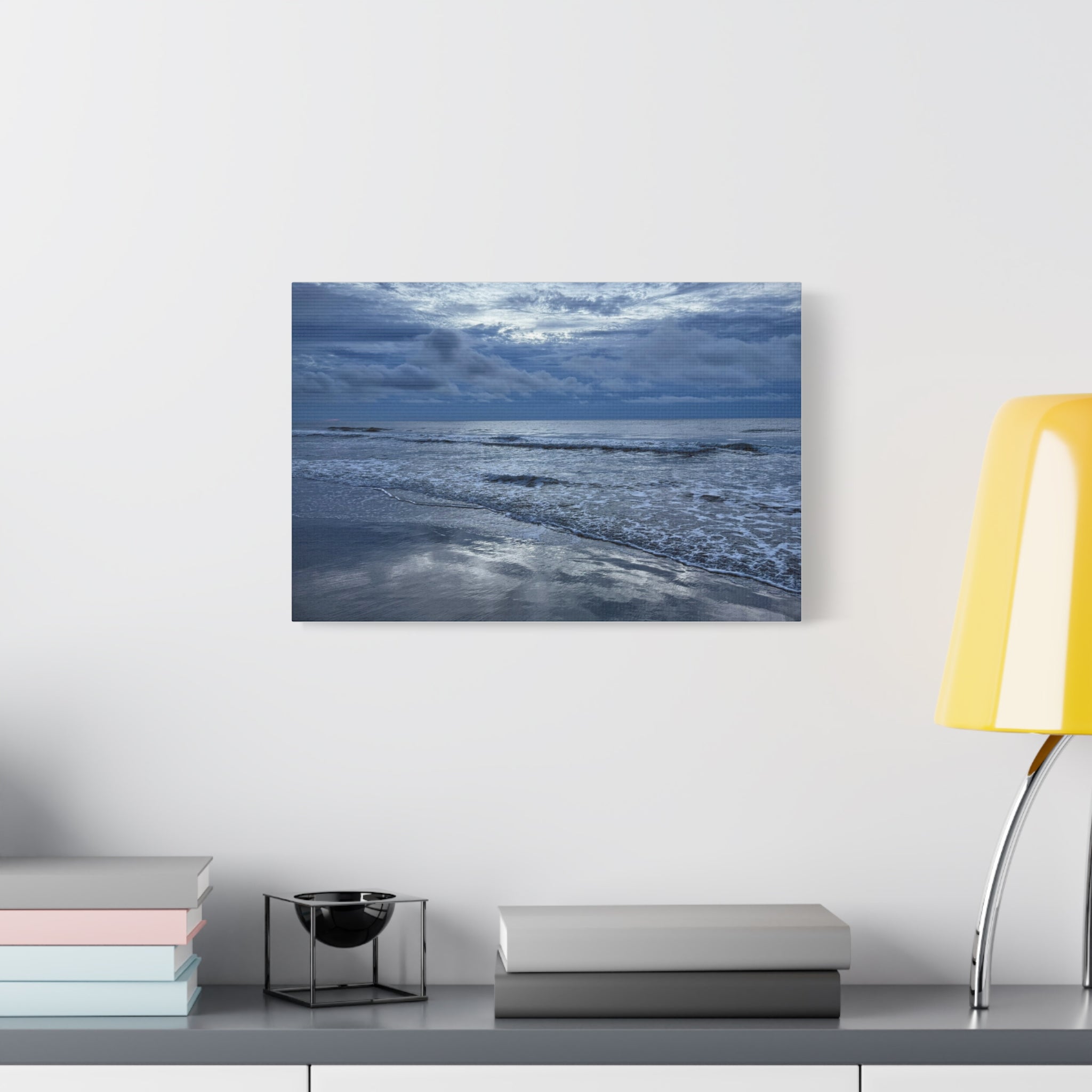 Cloudy Beach Canvas Print