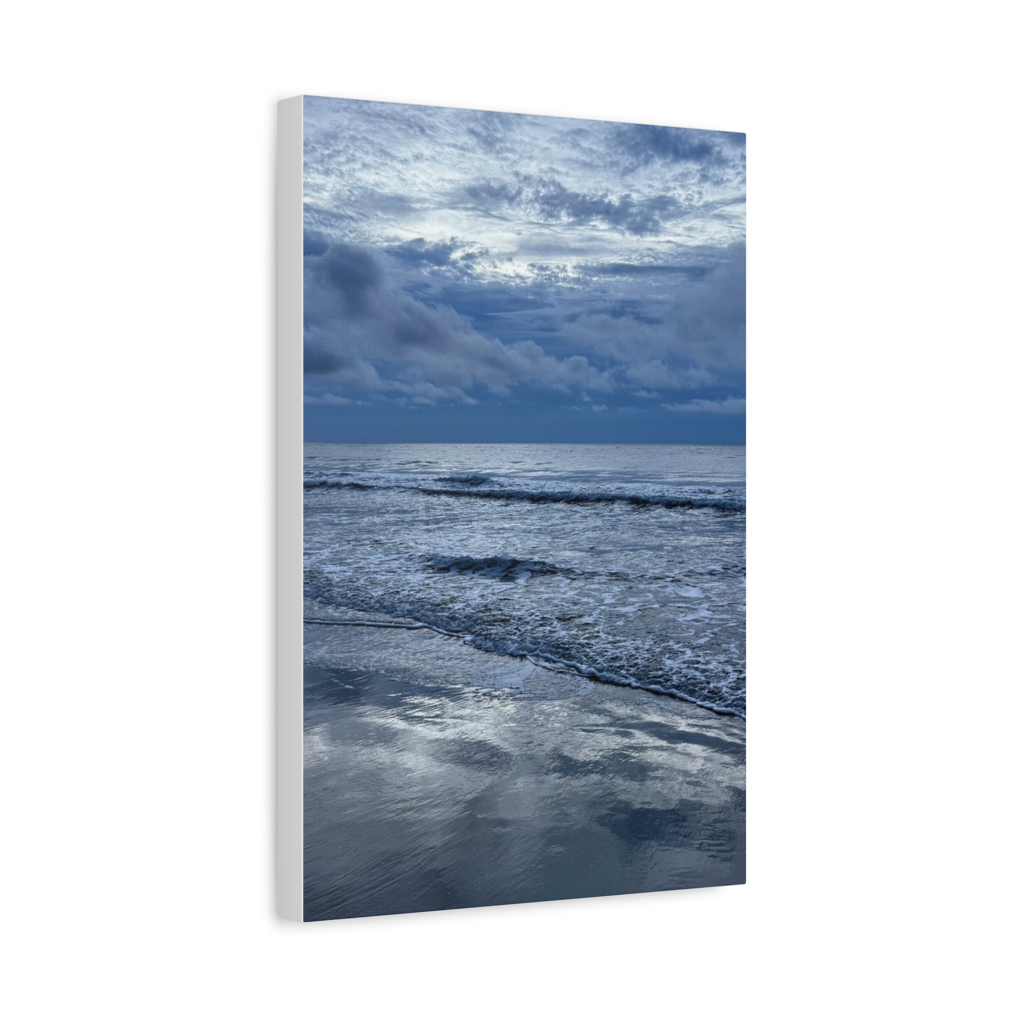 Cloudy Beach Canvas Print