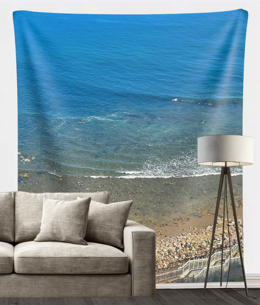 Blue Shore Wall Tapestry