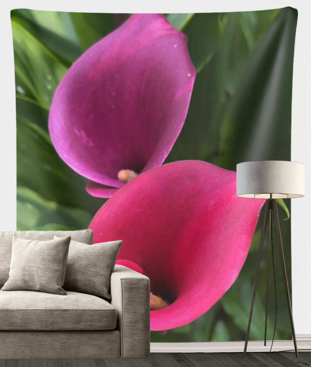 Two Calla Lilies Wall Tapestry