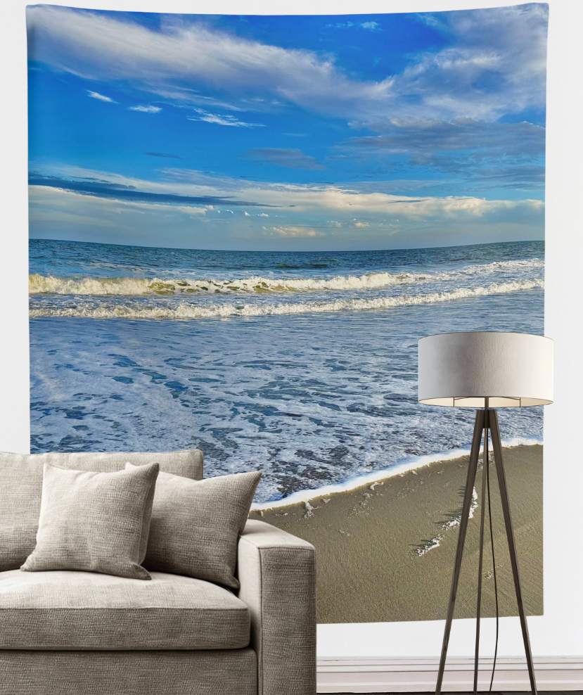 Turquoise Beach Wall Tapestry