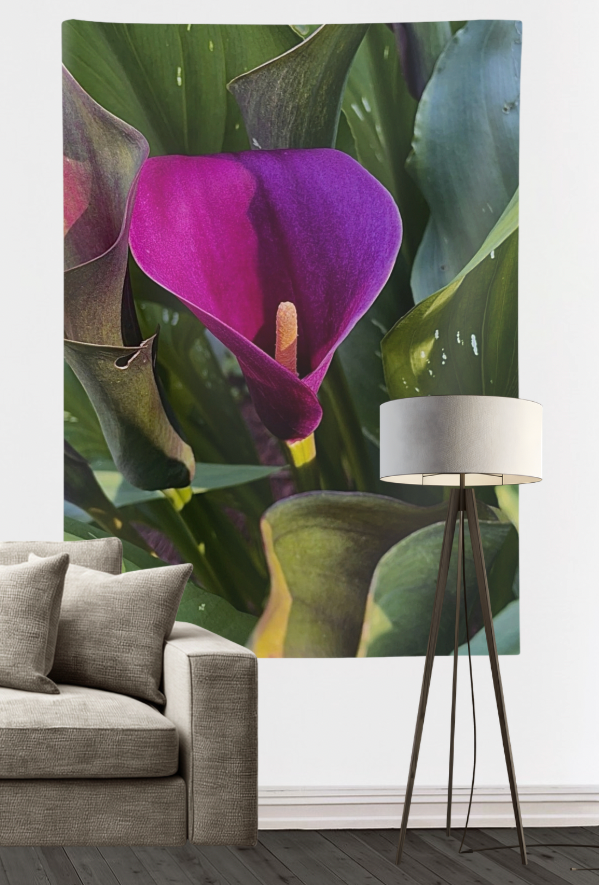 Purple Calla Lily Wall Tapestry