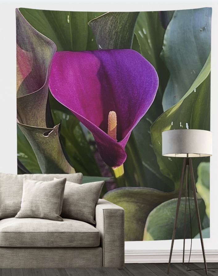Purple Calla Lily Wall Tapestry