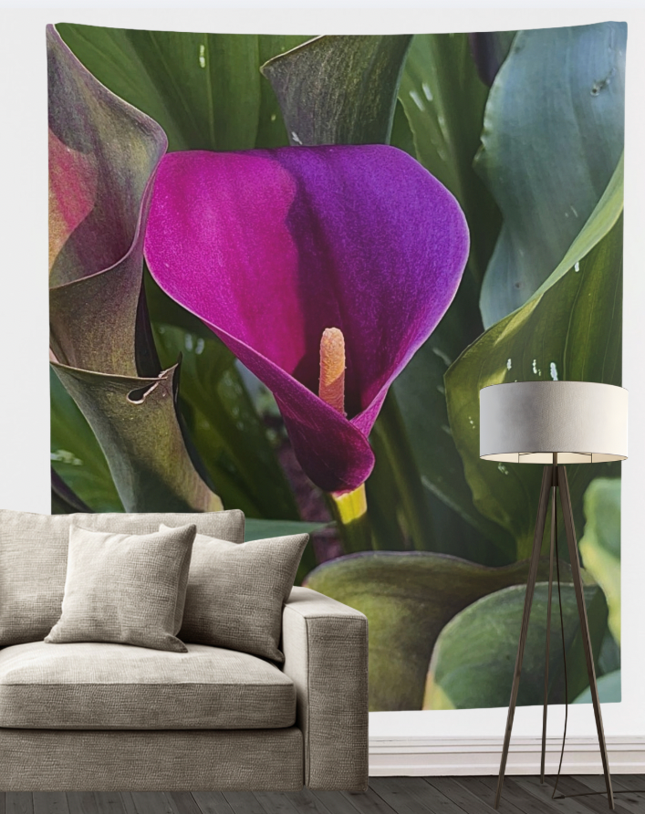Purple Calla Lily Wall Tapestry