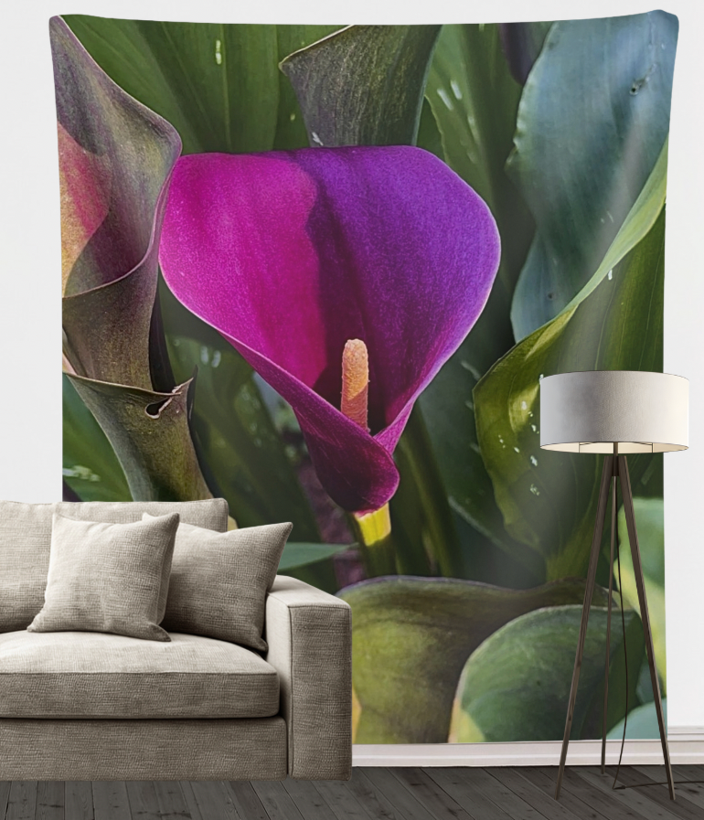 Purple Calla Lily Wall Tapestry