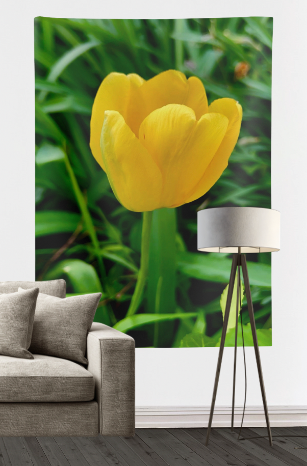 Yellow Tulip Wall Tapestry