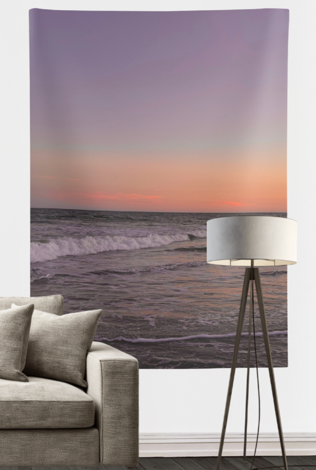 Pastel Beach Wall Tapestry