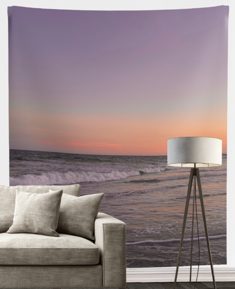 Pastel Beach Wall Tapestry