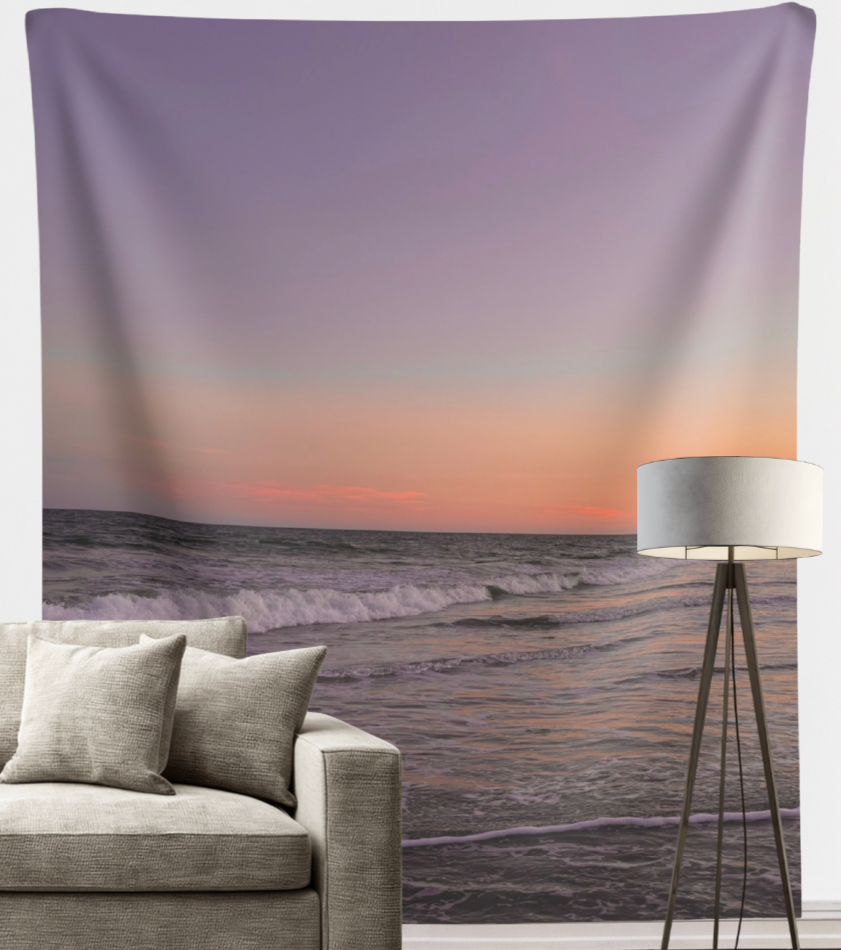 Pastel Beach Wall Tapestry