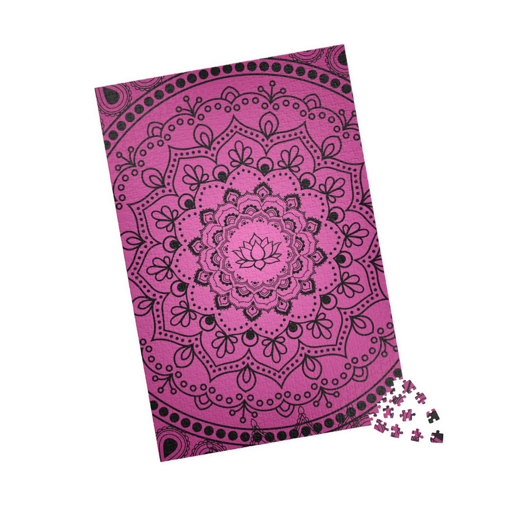 Pink Mandala Lotus Jigsaw Puzzle