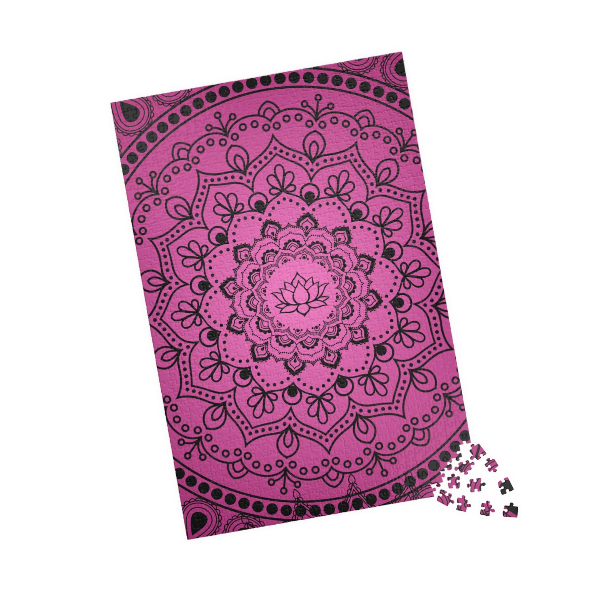 Pink Mandala Lotus Jigsaw Puzzle