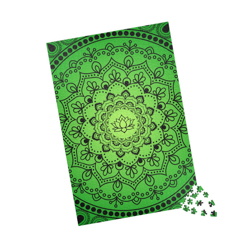 Green Mandala Jigsaw Puzzle