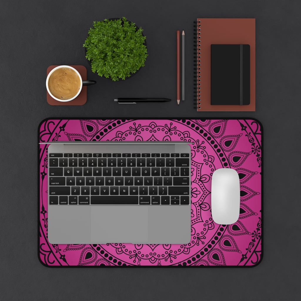 Pink Mandala Desk Mat