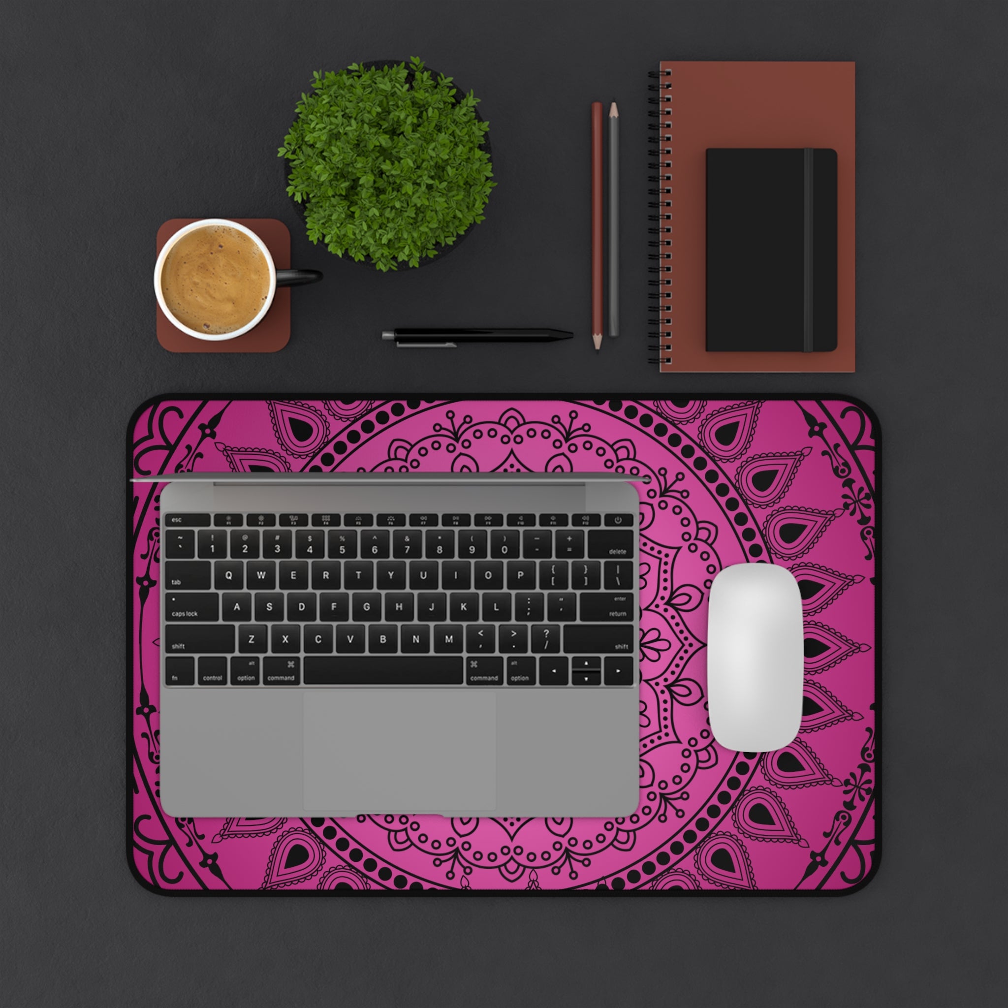 Pink Mandala Desk Mat