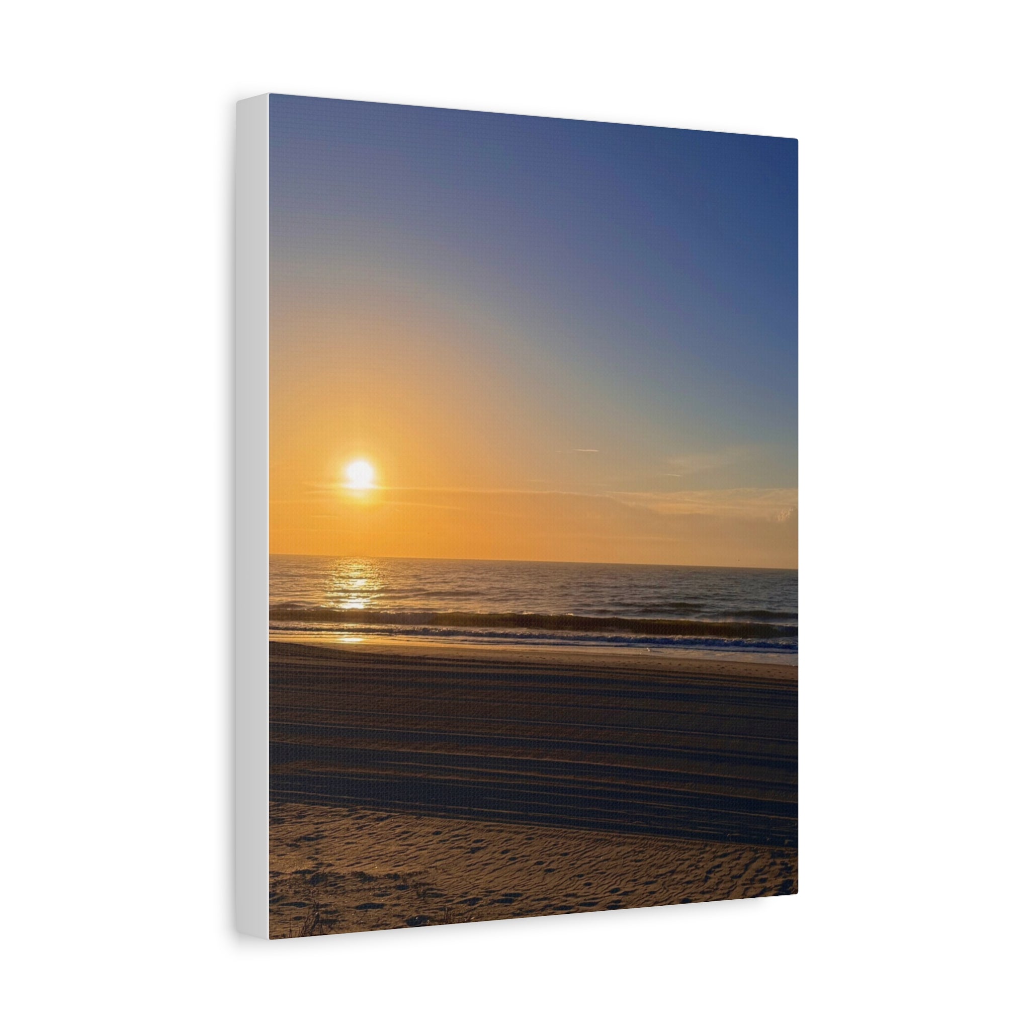 Orange Sunset Beach Canvas Print